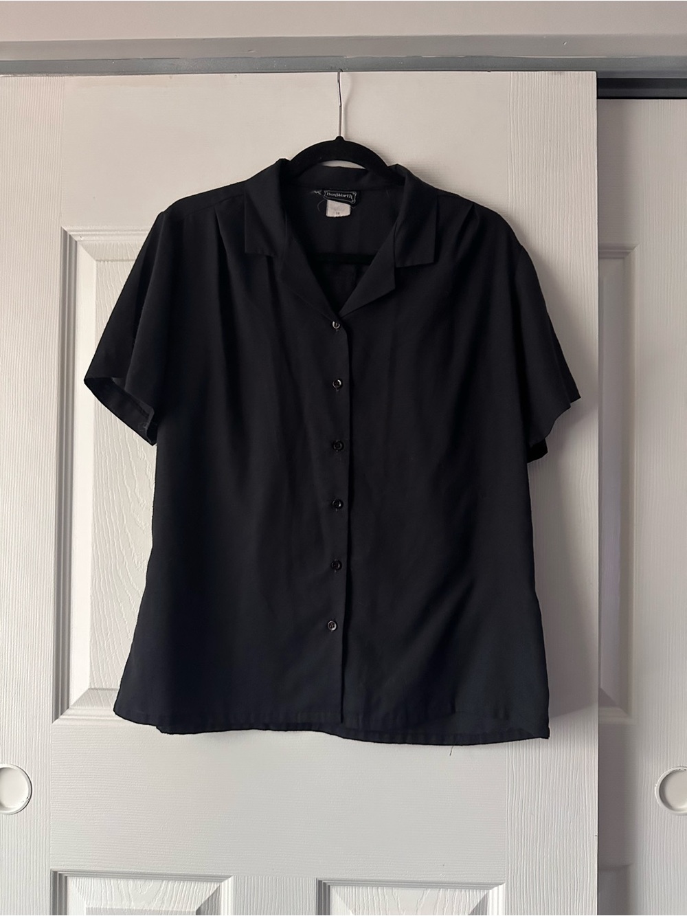BonWorth Black Vintage/Deadstock Short-Sleeve Button-Up Shirt